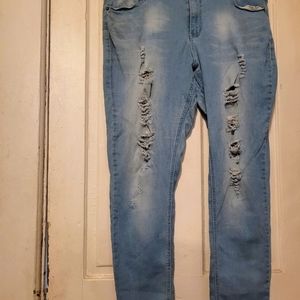 UWD light wash distressed size 22 jeans